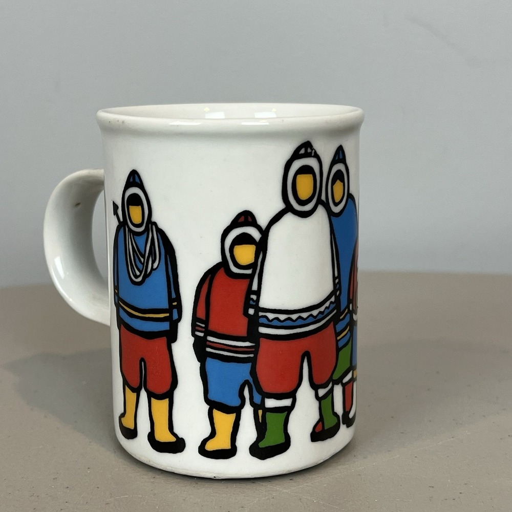 Original MARC TETRO Eskimo Inuit Coffee Mug Tea Cup By Danesco Canadian Artist